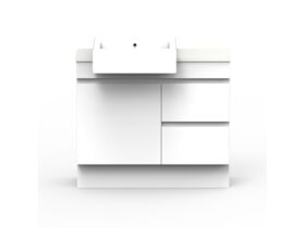 ADP Essence MKII Semi Recess Vanity Unit with Kick 1 Door, 2 Drawer No Basin 900mm