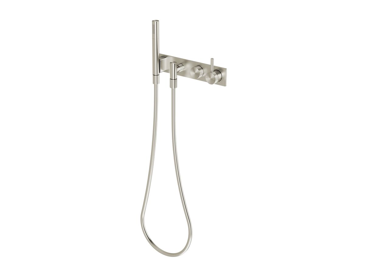 Hero - Milli Etch Shower Mixer Tap System with Hand Shower Brushed Nickel (3 Star)