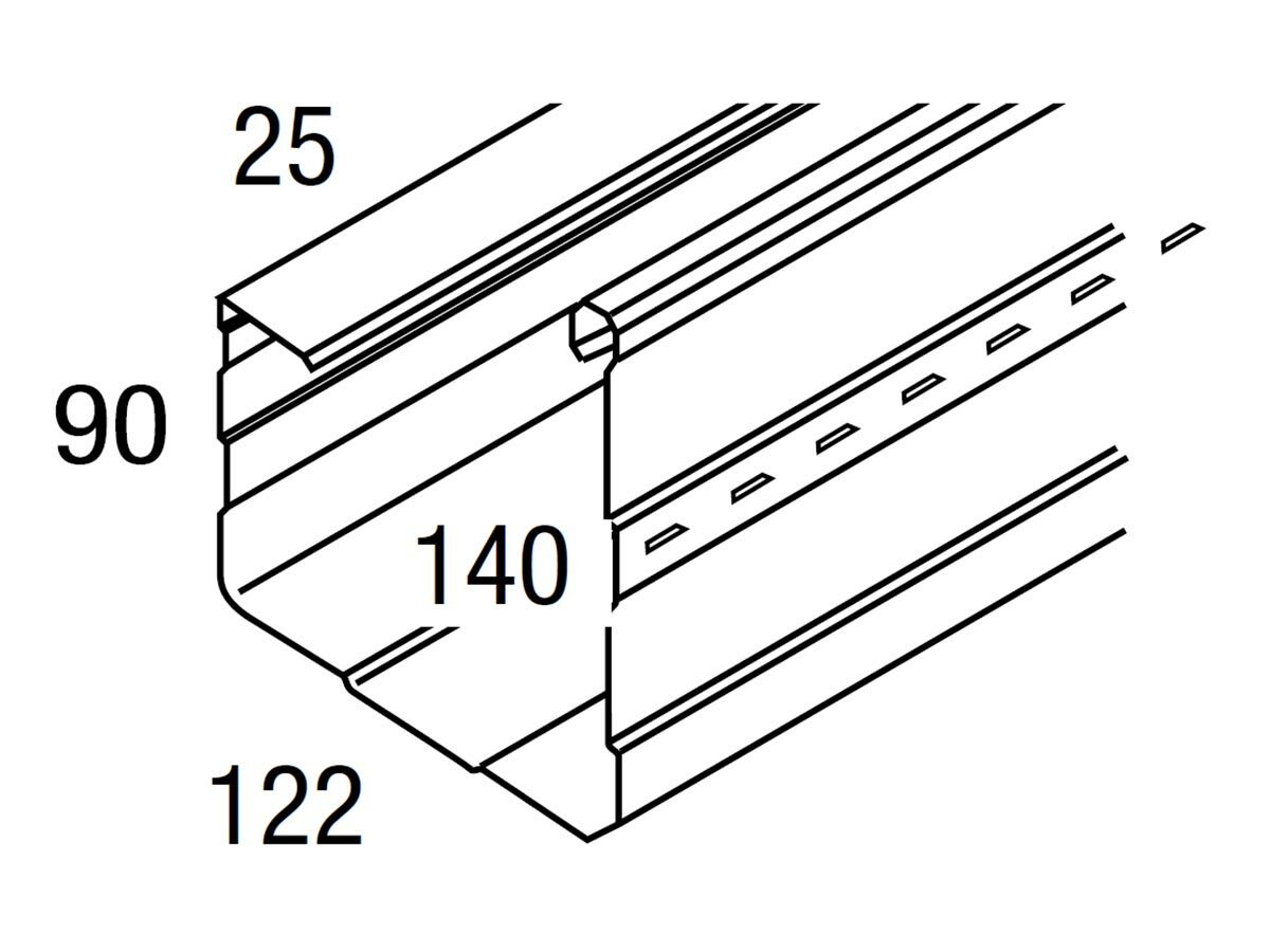 Stramit Fascia Gutter Slotted Galvanized Cut to Length from Reece