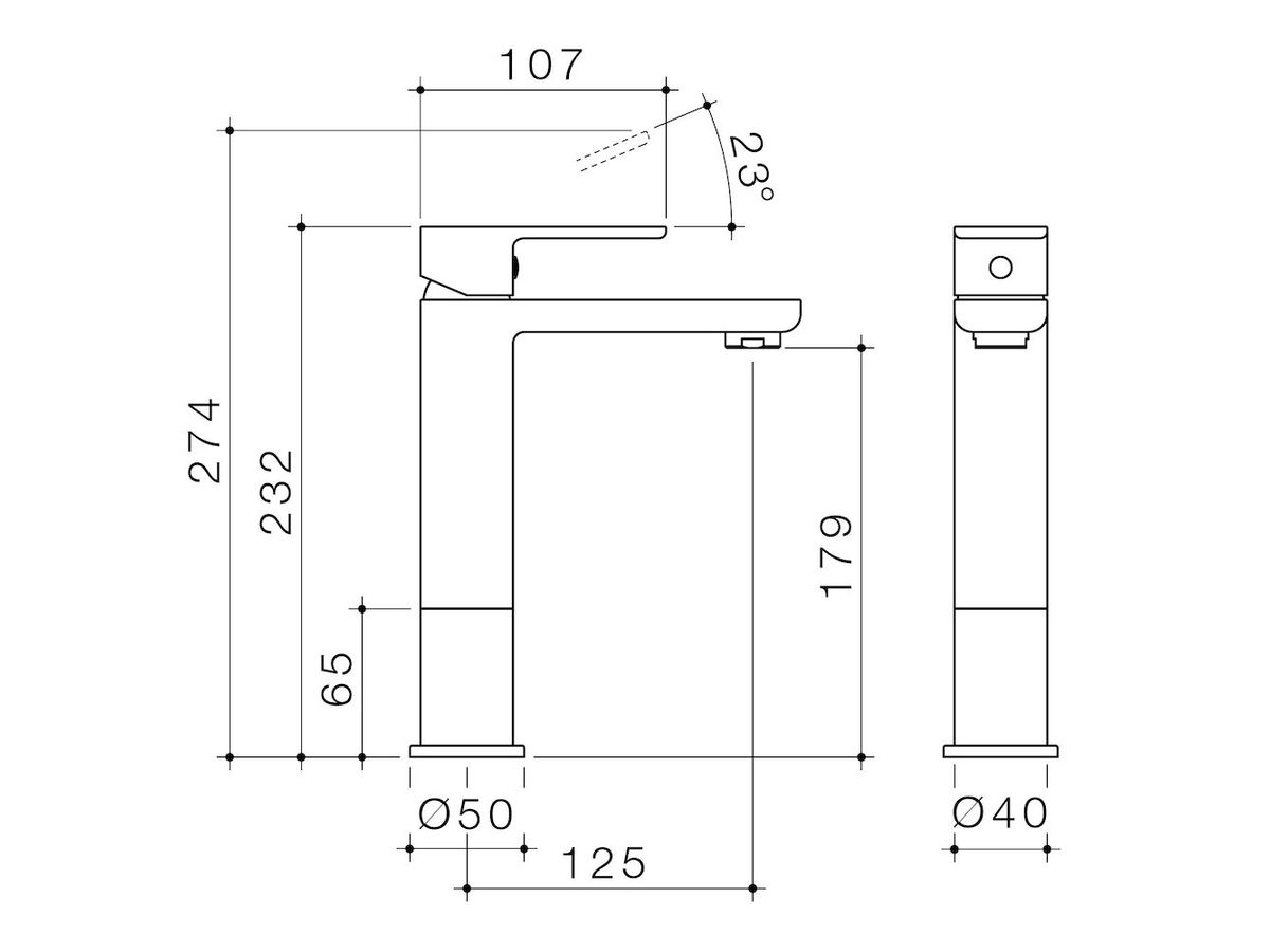 Luna Mid Basin Mixer Chrome