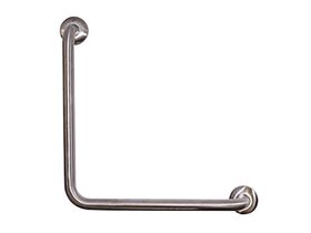 Single Ambulant Grab Rail 90 Degree Left Hand/Right Hand 405mm Stainless Steel