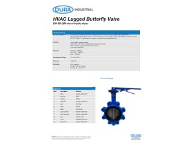 Technical Sheet - Dura Industrial Lugged Butterfly Valve with Lever