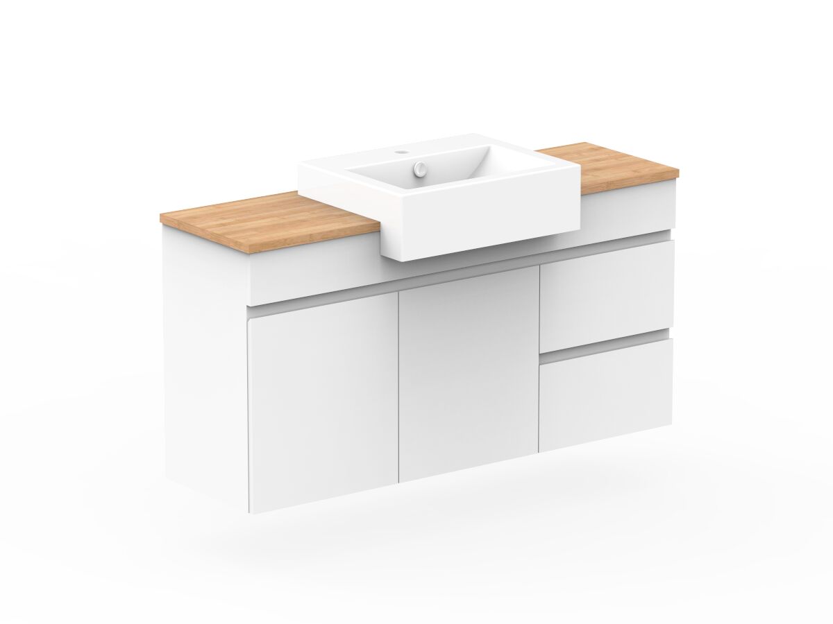 Posh Domaine Semi Recessed Vanity Unit