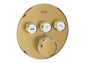 GROHE SmartControl Concealed Thermostat 3 Button Round Brushed Cool Sunrise