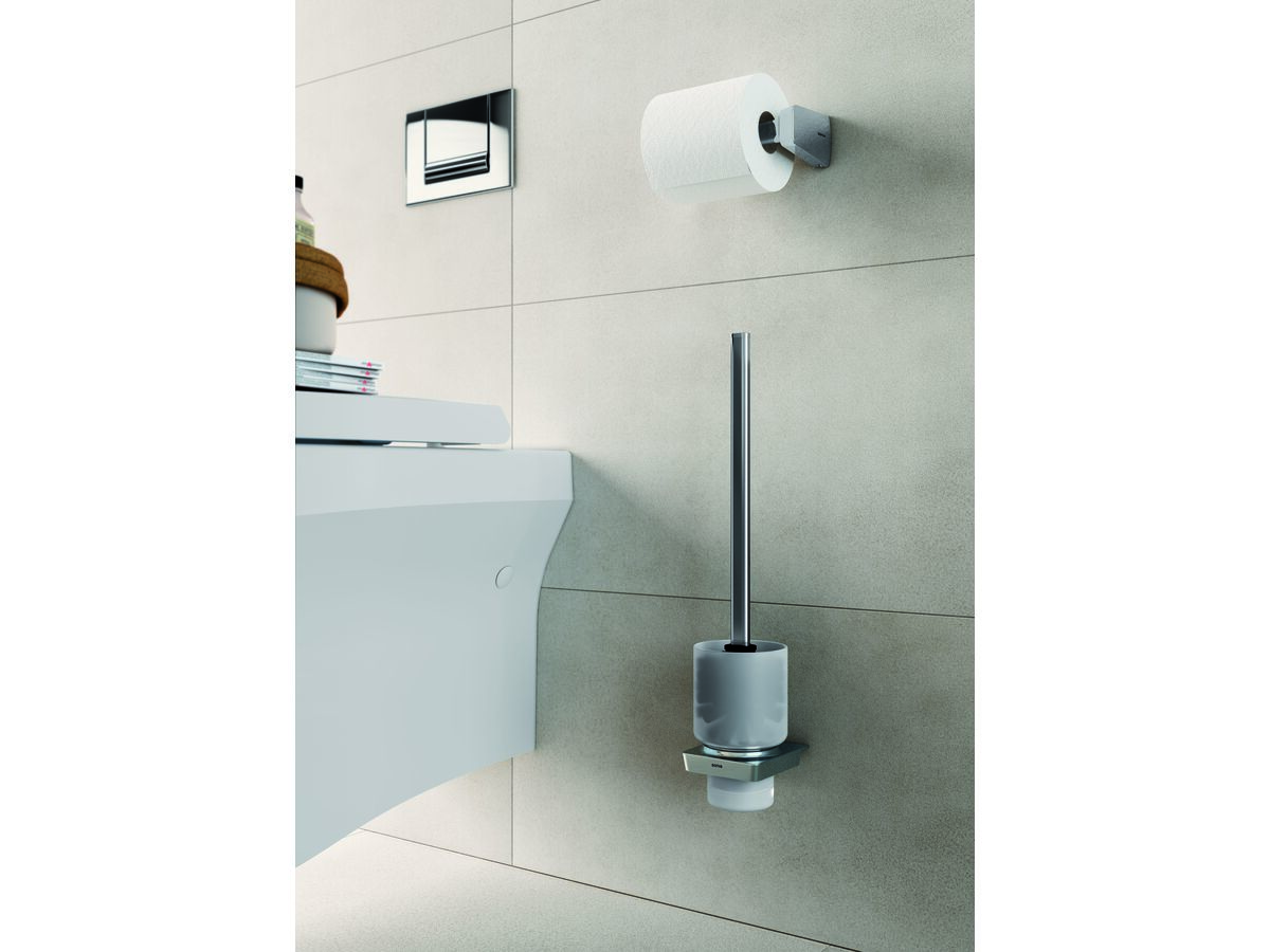 Sonia S6 Wall Mounted Toilet Brush Set / Open Toilet Roll Holder