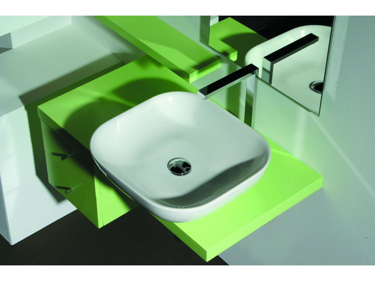 AXA Uno Above Counter Basin No Taphole 500mm White