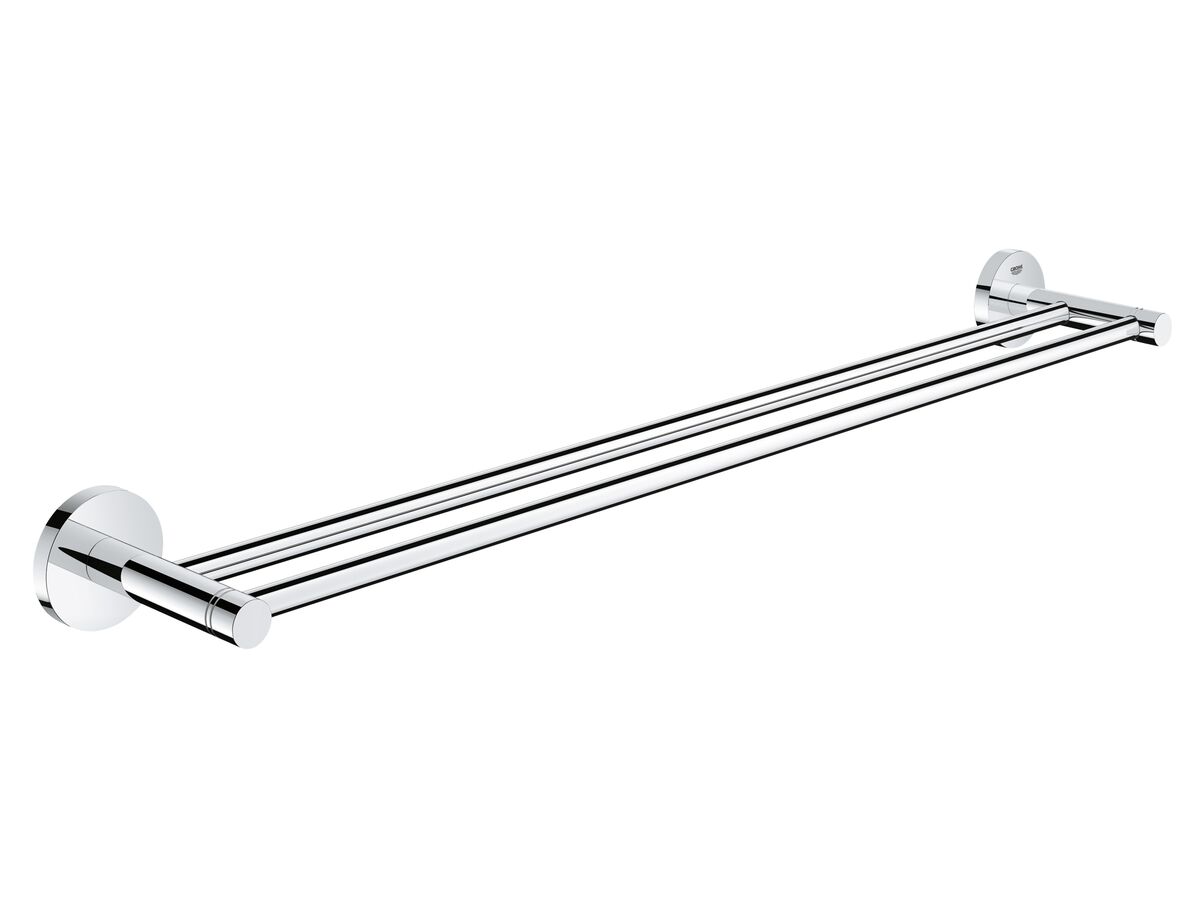 GROHE Essentials Accessories Double Towel Rail 600mm Chrome from Reece