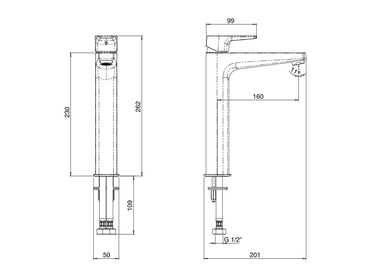 Posh Solus Mk3 Extended Basin Mixer Tap Chrome 4 Star From Reece