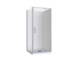 Posh Bristol Shower System with Centre Outlet 900mm x 900mm White & Chrome