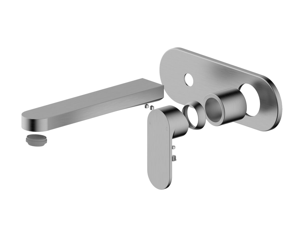Hero - Mizu Soothe MK2 Wall Basin/Bath Mix Trimset Brushed Gunmetal (6 Star)