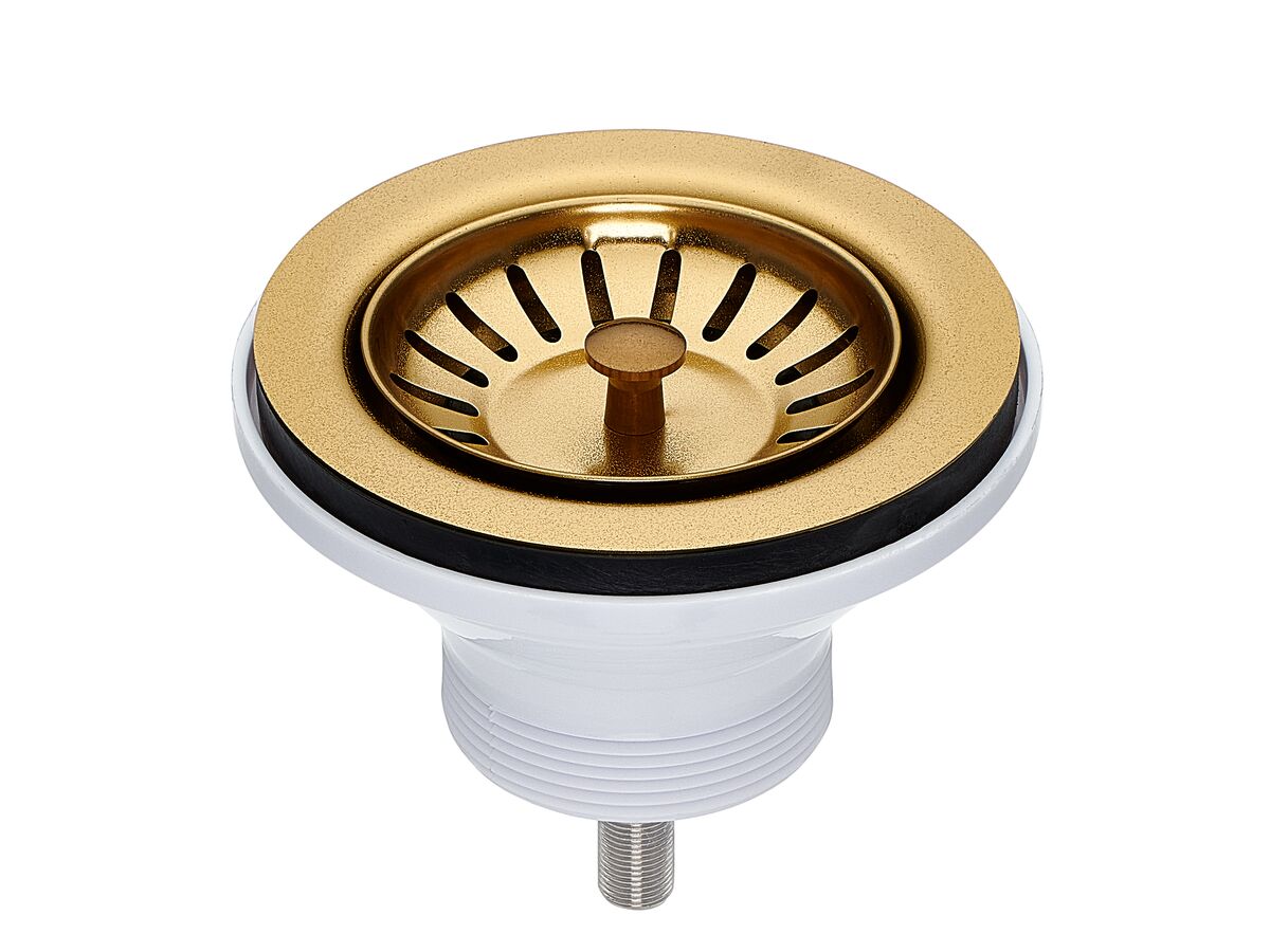 Memo Basket Plug & Waste 90mm x 50mm (Suits All Sinks) Gold from Reece
