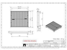 Gms Surcharge Grate - Hinged 900 x 900mm