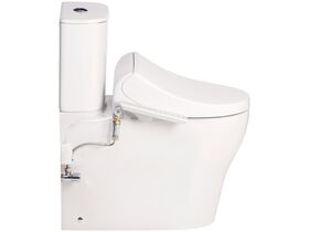 American Standard Cygnet Hygiene Rim Close Coupled Back to Wall Bottom Inlet Toilet Suite with American Standard SpaLet E-Bidet Seat White (4 Star)