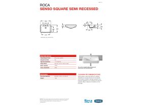 Technical Guide - Senso Square Semi Recessed Basin 560 1 Tap Hole White
