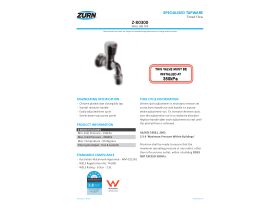 Specification Sheet - Pillar Watersaver/Timed Flow Push Button Only (6 Star)