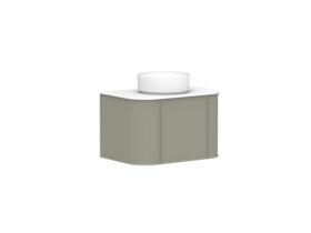 Kado Era 12mm Durasein Top Double Curve All Drawer 750mm Wall Hung Vanity with Center Basin