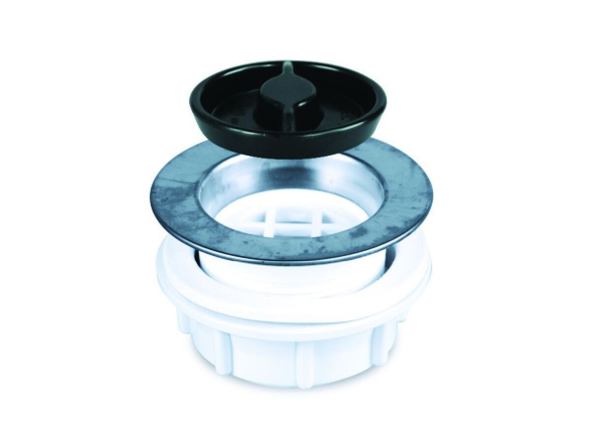 Plug & Waste 50mm Sink/Bath Pressed Steel P.V.C