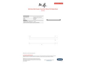 Specification Sheet - Milli Mood Edit Double Towel Rail 780mm PVD Matte Black