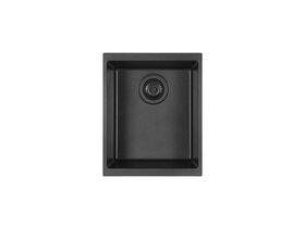 Memo Freya Compact Single Bowl Sink No Taphole Granite Black