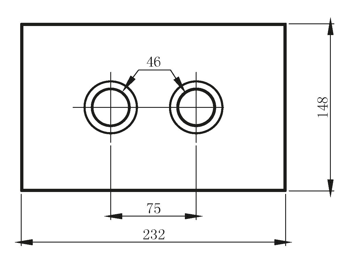 Hideaway+ Round Button Plate Inwall 148x232 Brushed Stainless Steel
