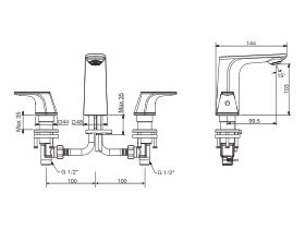 American Standard Signature Basin Set Chrome (5 Star)