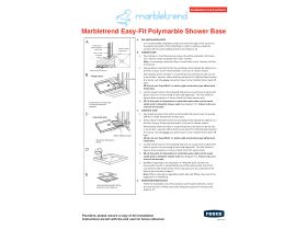 Installation Instructions - Marbletrend Easy Fit Polymarble Shower Base with Rear Outlet White 4-Sided