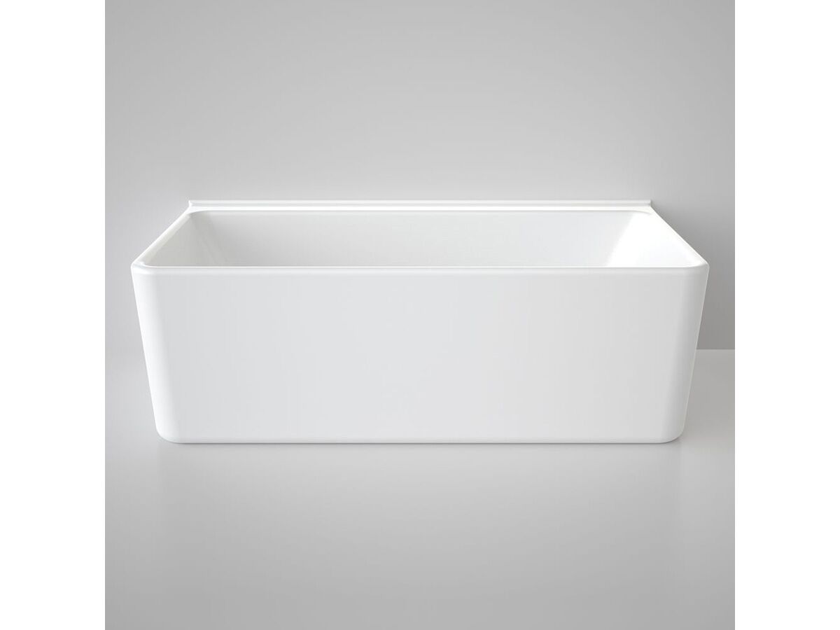 Caroma Cube Back To Wall Freestanding Bath 1800 White from Reece
