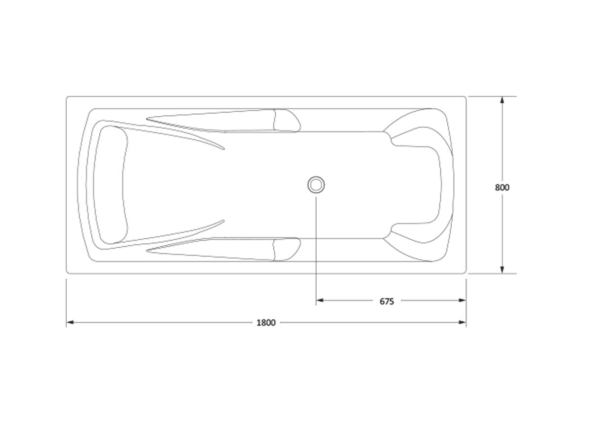Omvivo Ergobath Classic Freestanding Premium Spa, 6 Therapy Jets, 4 Harmony Jets, 4 Reflex Jets, 12 Hydro Air Jets 1800 x 800mm White