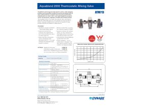 Specification Sheet - Aquablend 2000 Thermostatic Mixing Valve with Isolating Valve 20mm