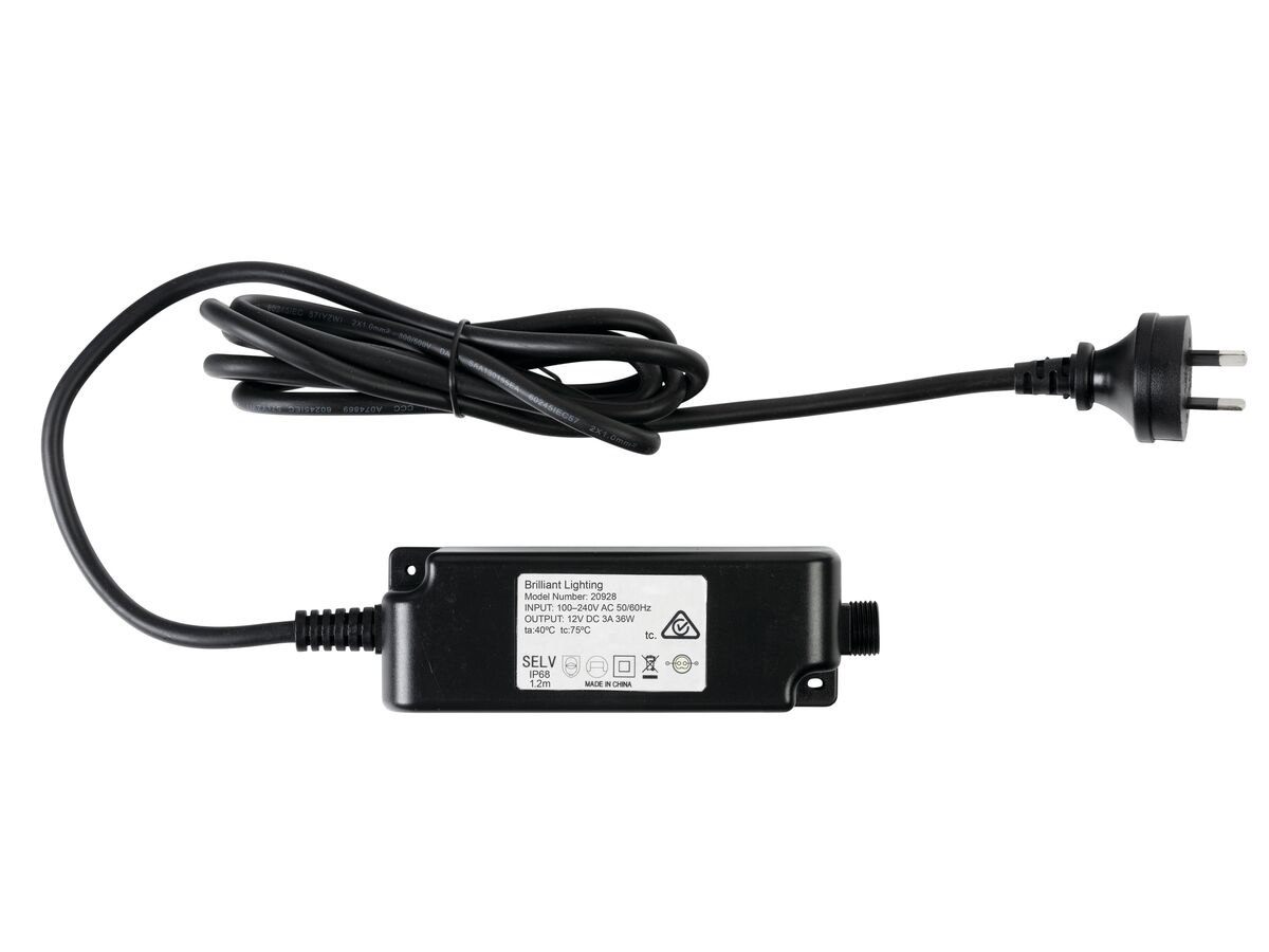 Brilliant Transformer 36W Outdoor Garden Lighting with Flex & Plug