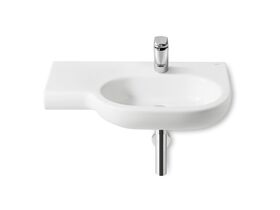 Roca Meridian Wall Basin Right Hand Bowl with No Overflow 750mm 1 Taphole White
