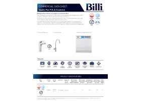Specification Sheet - Billi Quadra Plus 9 with XL Levered Dispenser & Gooseneck Mixer