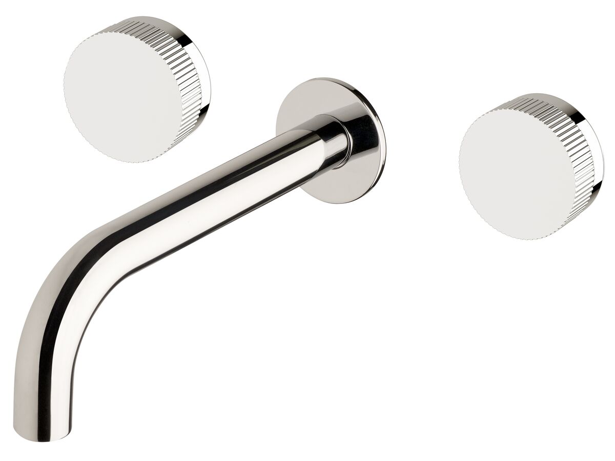 Milli Pure Bath Set 200mm with Linear Textured Handles Chrome