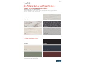 Material, Colour & Finishes - Kado Era