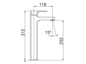 Roca Escuadra Extended Basin Mixer Chrome (5 Star)