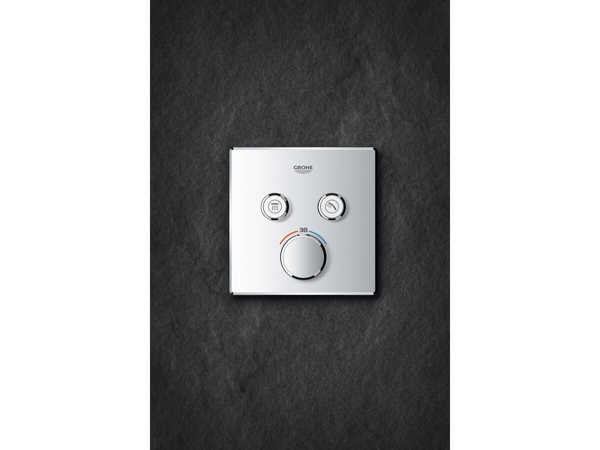 Grohe SmartControl Concealed Thermostatic 2 Button Square Chrome