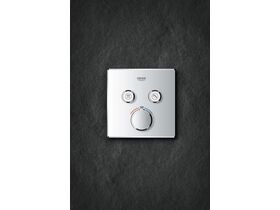 Grohe SmartControl Concealed Thermostatic 2 Button Square Chrome
