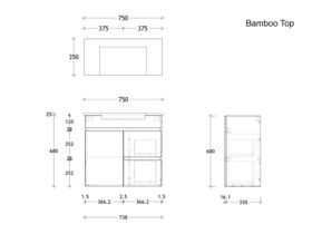 Posh Domaine Semi Recessed Vanity Unit