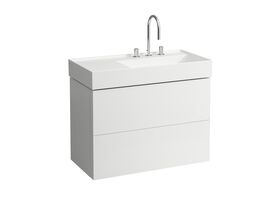 LAUFEN Kartell Wall/Counter Right Hand Basin 1 Tap Hole 900x460 White