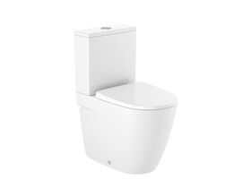 Roca Ona Close Coupled Back To Wall Rimless Back Inlet Toilet Suite Soft Close Quick Release Toilet Seat (4 Star)