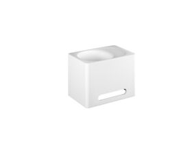Kado Lussi 420mm Left Hand Wall Basin with Towel Rail and Overflow Matte White Solid Surface