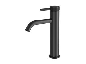 Hero - Milli Etch Medium Height Basin Mixer Tap Matte Black (6 Star)