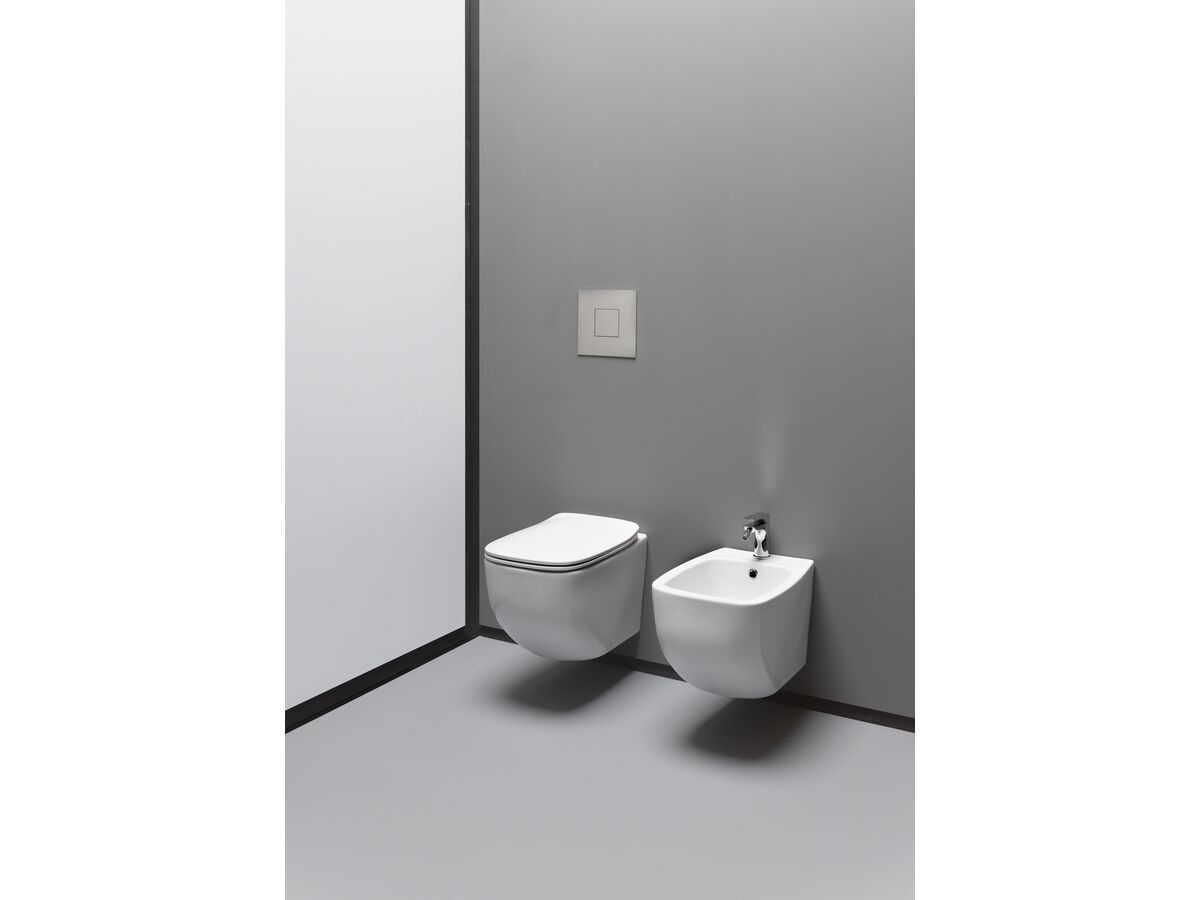 AXA Five Wall Hung Rimless Pan Soft Close Quick Release Seat White (4 Star)