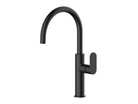 Hero - Mizu Soothe MK2 Gooseneck Sink Mixer Curved Matte Black (5 Star)