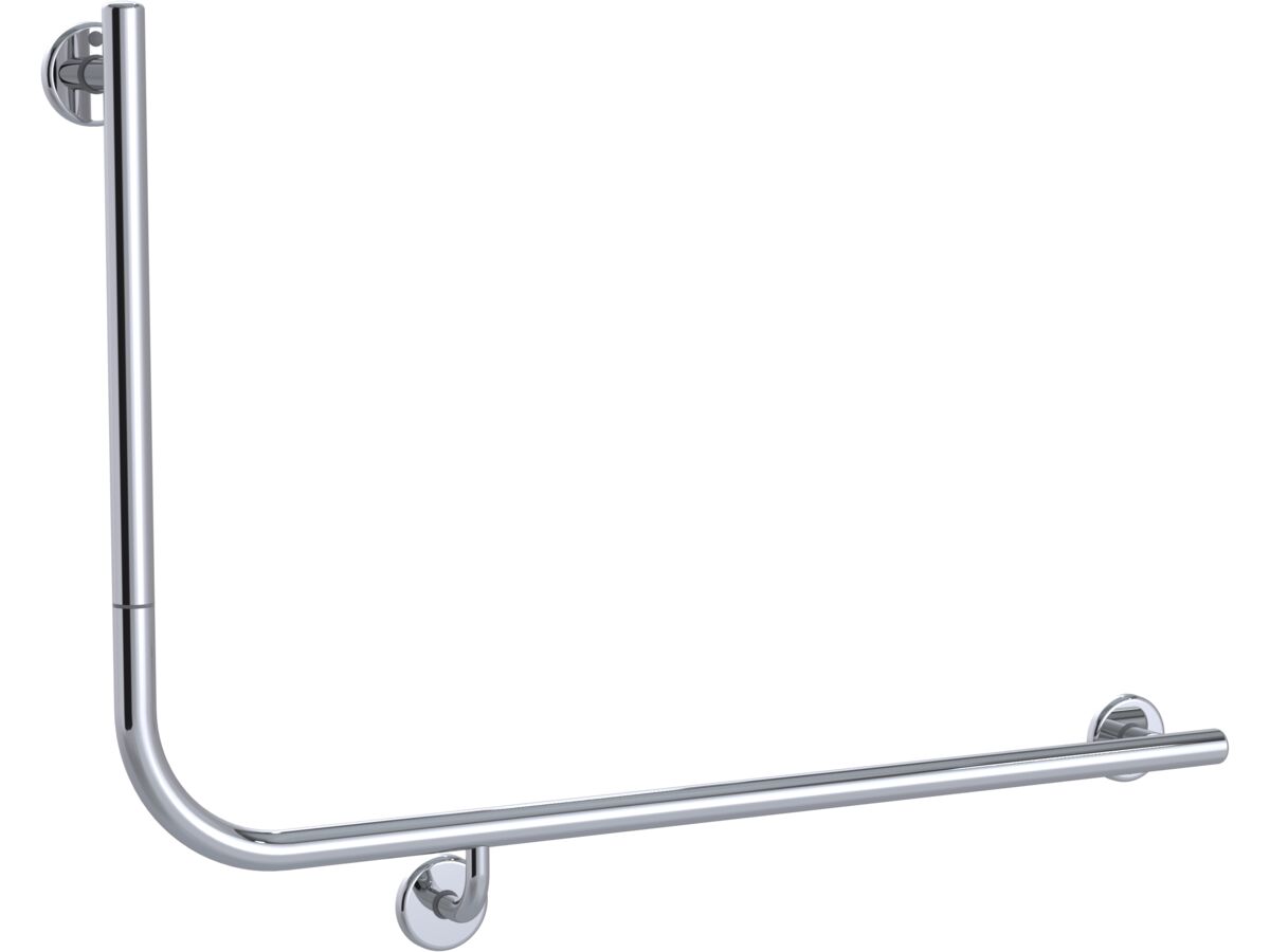 Mizu Drift 935mm x 600mm x 90 Degree Accessible Toilet Grab Rail Modular Right Hand Polished Stainless