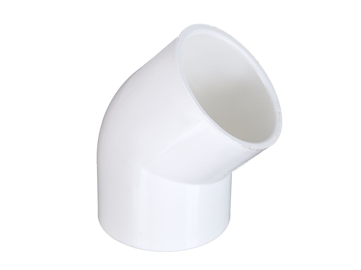 PVC Pressure Elbow 10 45 Degree 50mm from Reece