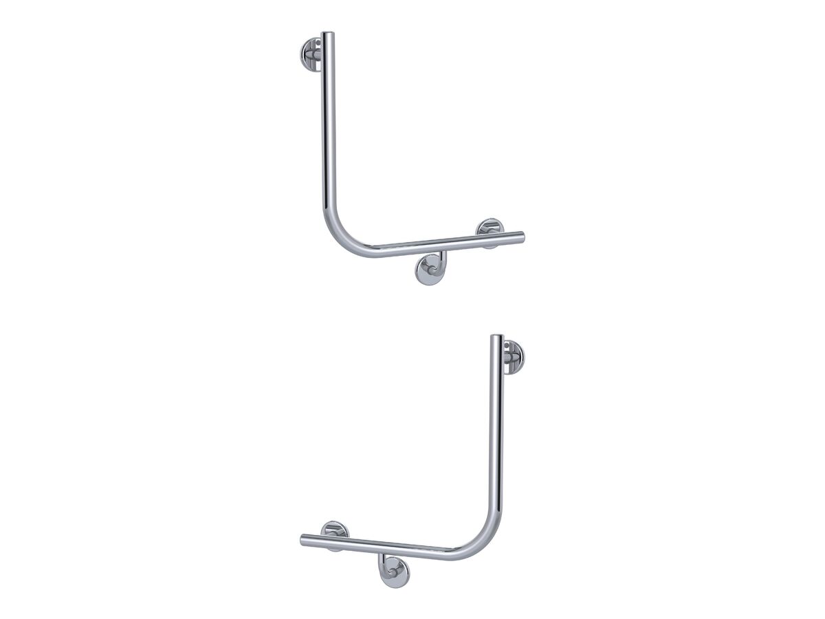 Mizu Drift 90 Degree Ambulant WC Left Hand & Right Hand Pair Polished Stainless Steel