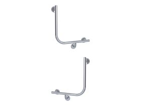 Mizu Drift 90 Degree Ambulant WC Left Hand & Right Hand Pair Polished Stainless Steel