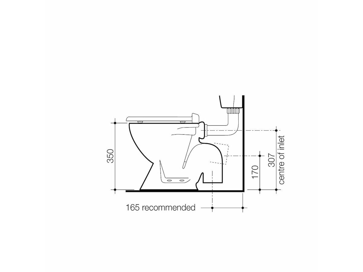 Caroma Junior Bottom Entry "S" Trap Pan White (4 Star)