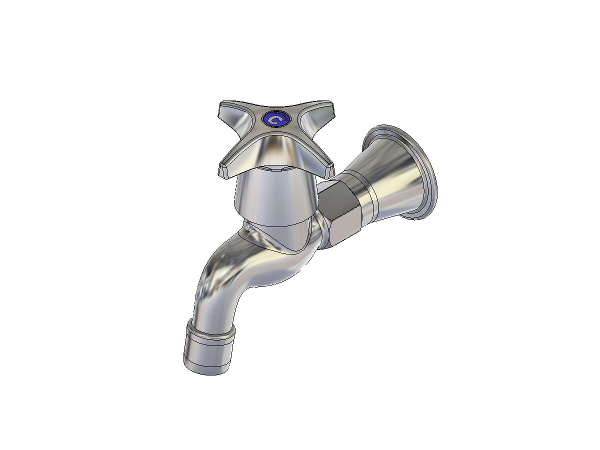 Enware CS Female Bib Tap Vandal Proof 50mm Extended Aerated Outlet ...